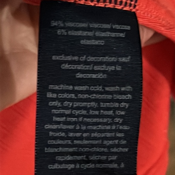 Tommy Hilfiger Casual coral/orange dress. NWT. Size M - Picture 7 of 7